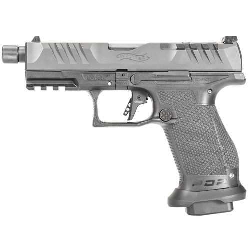 WALTHER ARMS PDP Compact Pro SD 9mm 46 18rd Optic Ready Pistol w Threaded Barrel  Black