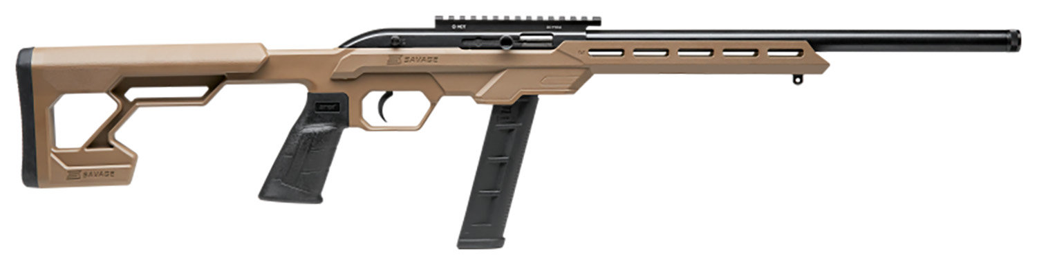 SAVAGE ARMS 64 Precision 22 LR 16.5" 20rd Semi-Auto Rifle - M-LOK - FDE / Black