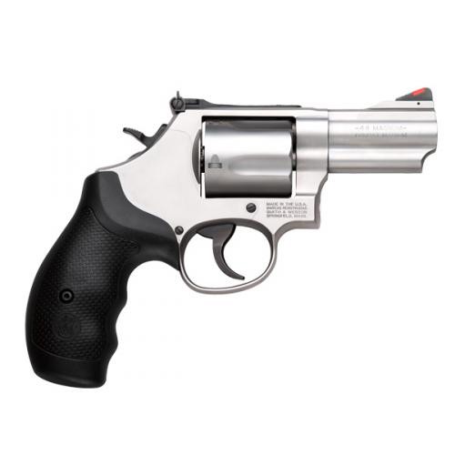 SMITH  WESSON Model 69 Combat Magnum 44Mag L Frame 275 5rd Revolver  Stainless w Black Rubber