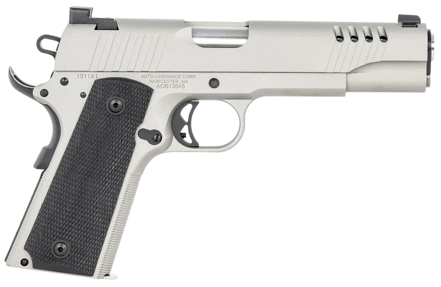 Auto Ordnance 1911TCAC6, 45 ACP, 5.00″ Barrel, 7+1 Rds, Savage Silver Cerakote – 602686422536