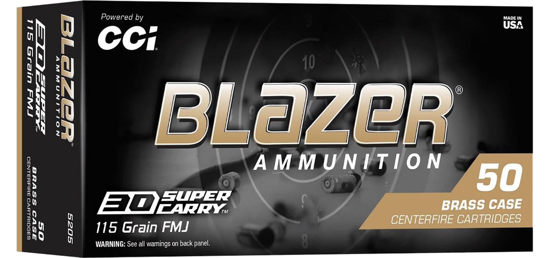 Blazer Ammo BLAZER AMMO 30 Super Carry 115gr FMJ Brass Ammunition | 50 Rounds