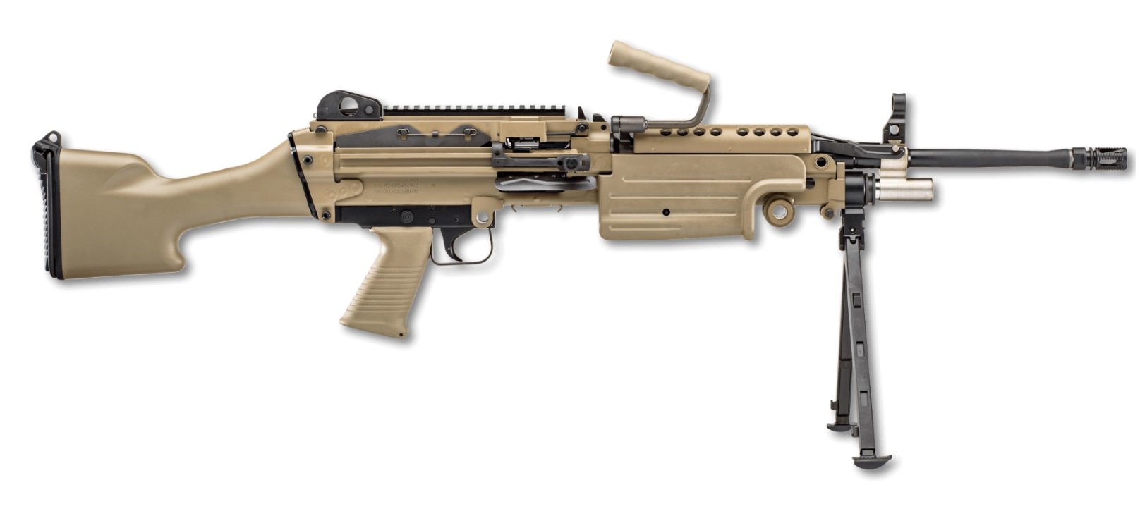 FN AMERICA M249S Standard 5.56 NATO 18.5" 30rd / 200rd Semi-Auto Rifle w/ Bipod | FDE