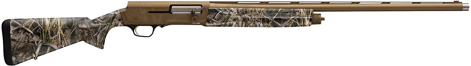 Browning 0119112005 A5 Wicked Wing 12 Gauge 26″ Barrel 3.5″ 4+1, Burnt Bronze Cerakote/Rec, Realtree Max-7 Camo Synthetic Stock With Close Radius Pistol Grip