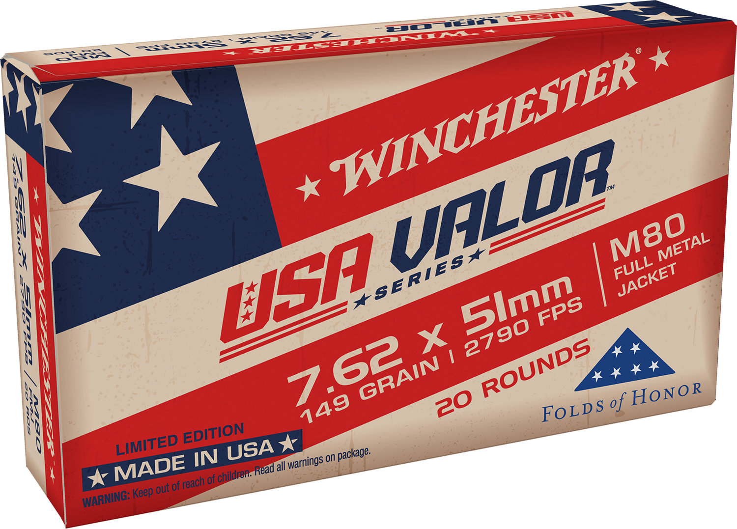Winchester Repeating Arms Win USA 7.62X51 M80 149GR FMJ 20 20