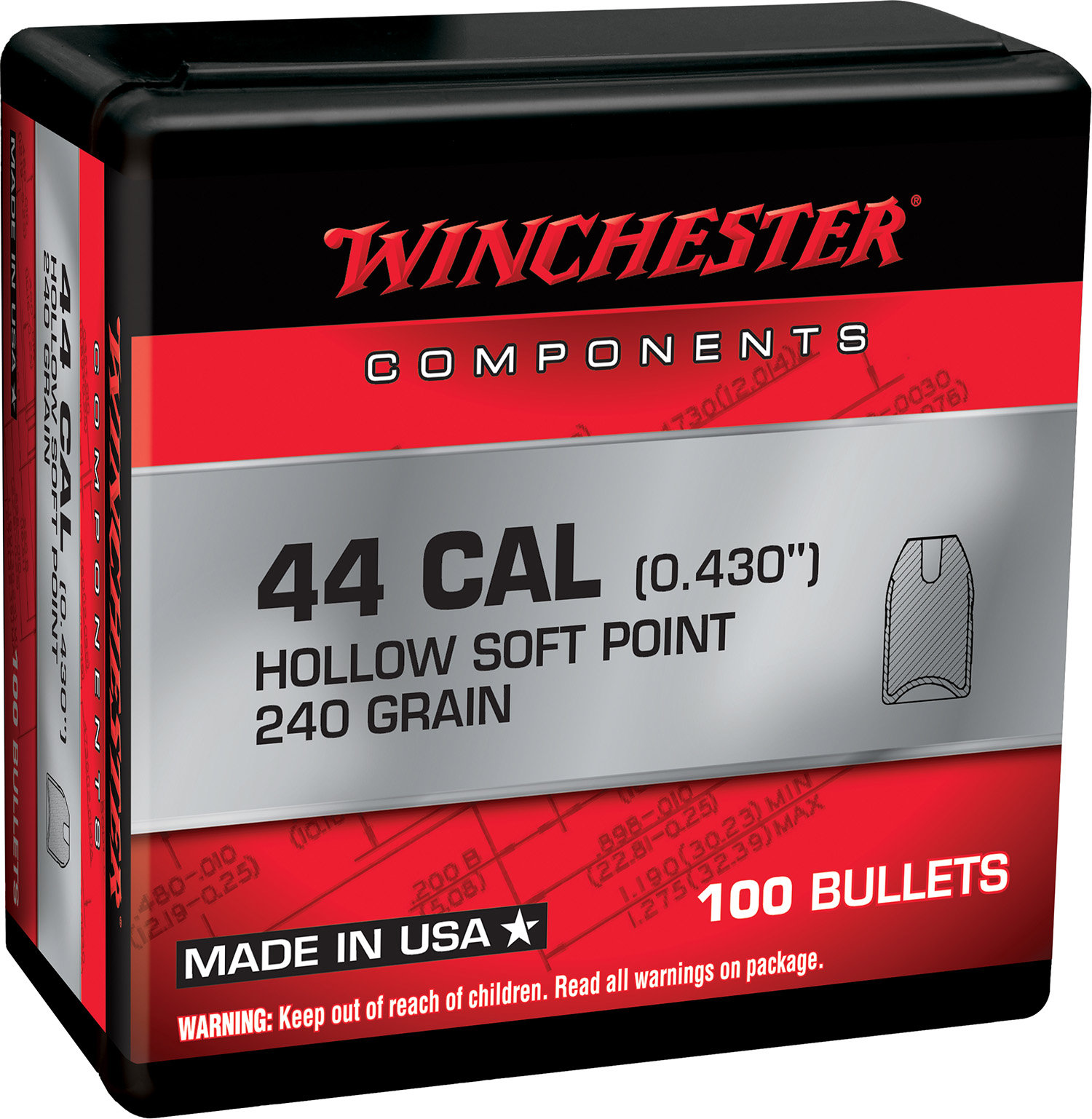 Winchester WINCHESTER AMMO 44 Rem Mag HSP 240Gr 100rd