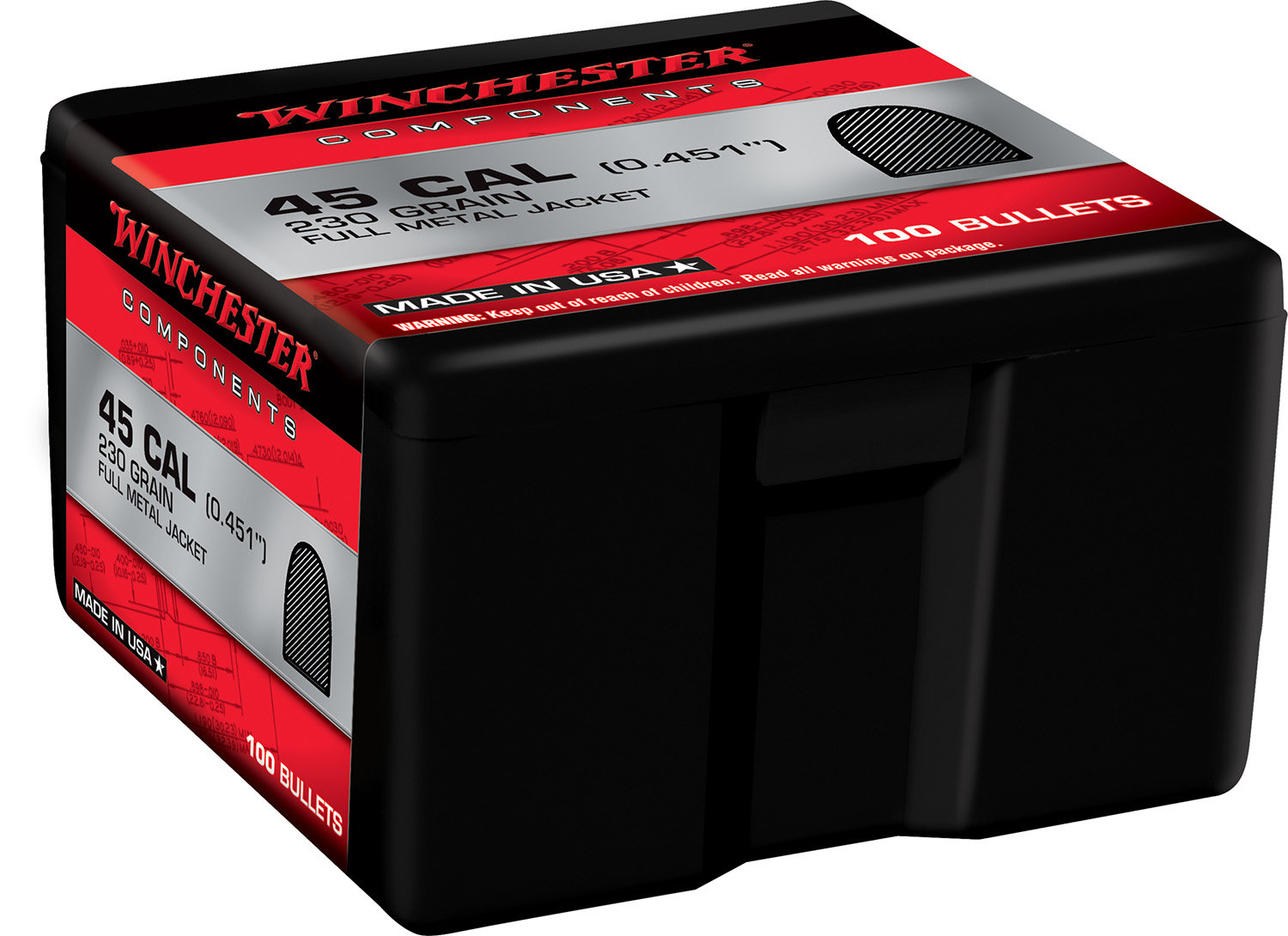 Winchester Repeating Arms WIN 45ACP 230GR MC 100/10