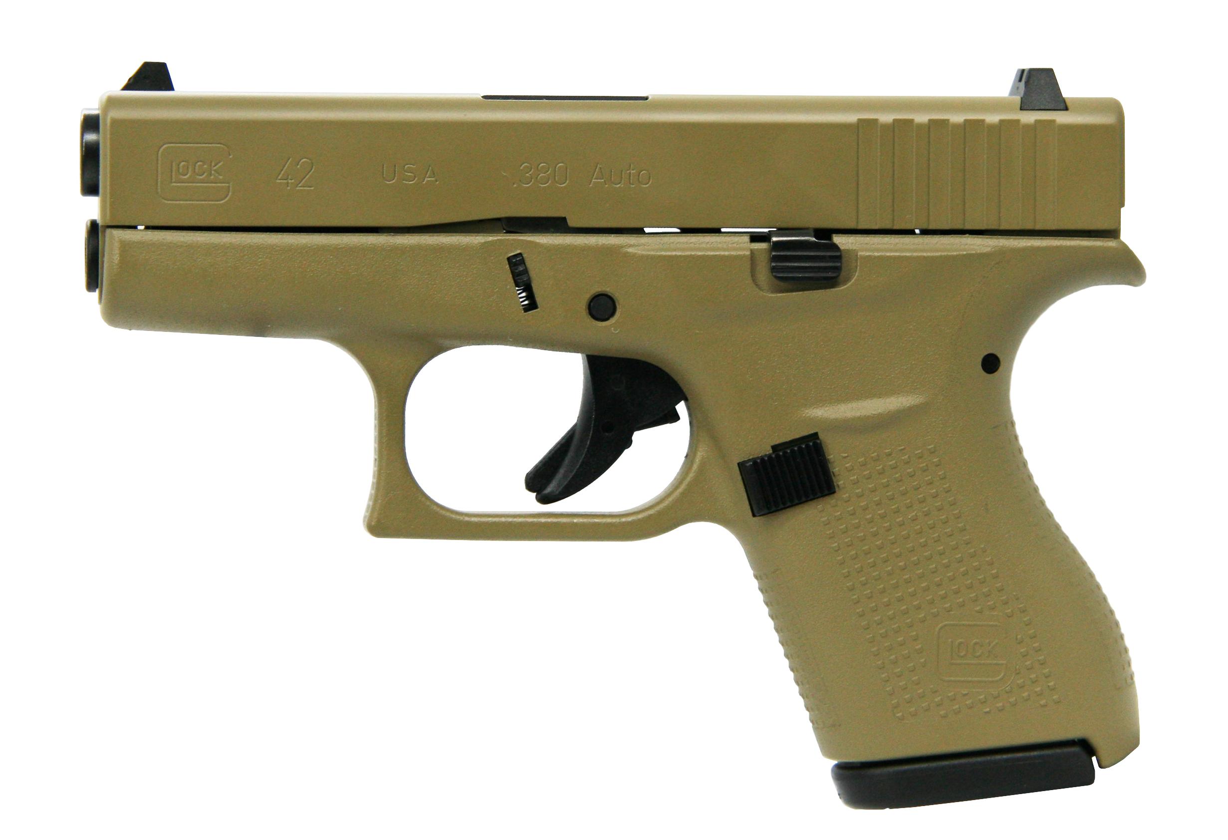 Glock GLOCK G42 380 ACP 3.2" 6rd - FDE