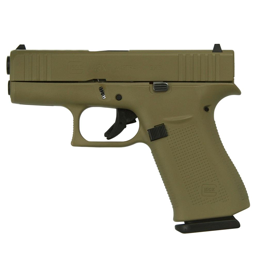 Glock GLOCK G43X 9mm 3.41" 10rd Pistol | FDE