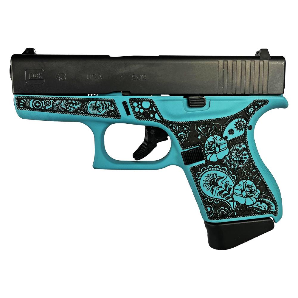 Glock GLOCK G43 9mm 3.4" 6rd - Tiffany Blue