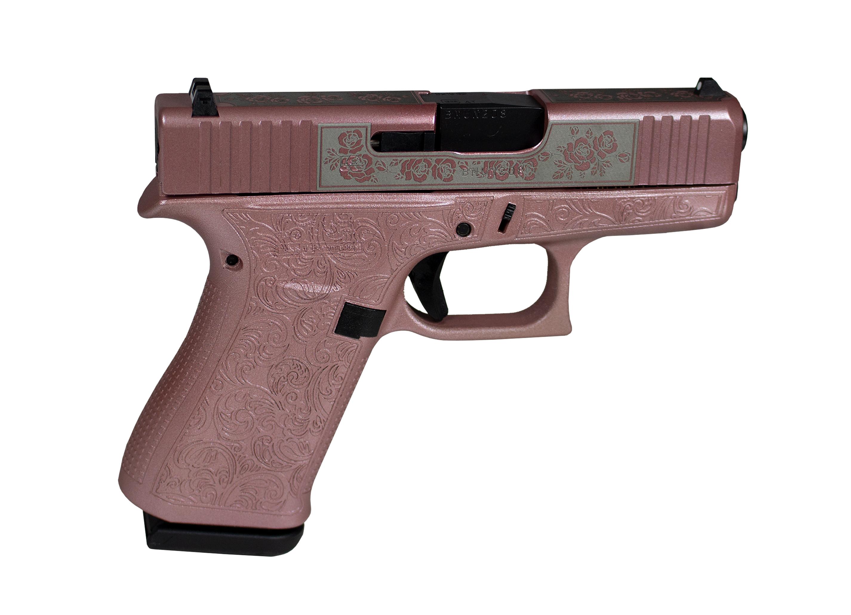 Glock GLOCK G43X 9mm 3.4" 10rd - Pink / Roses