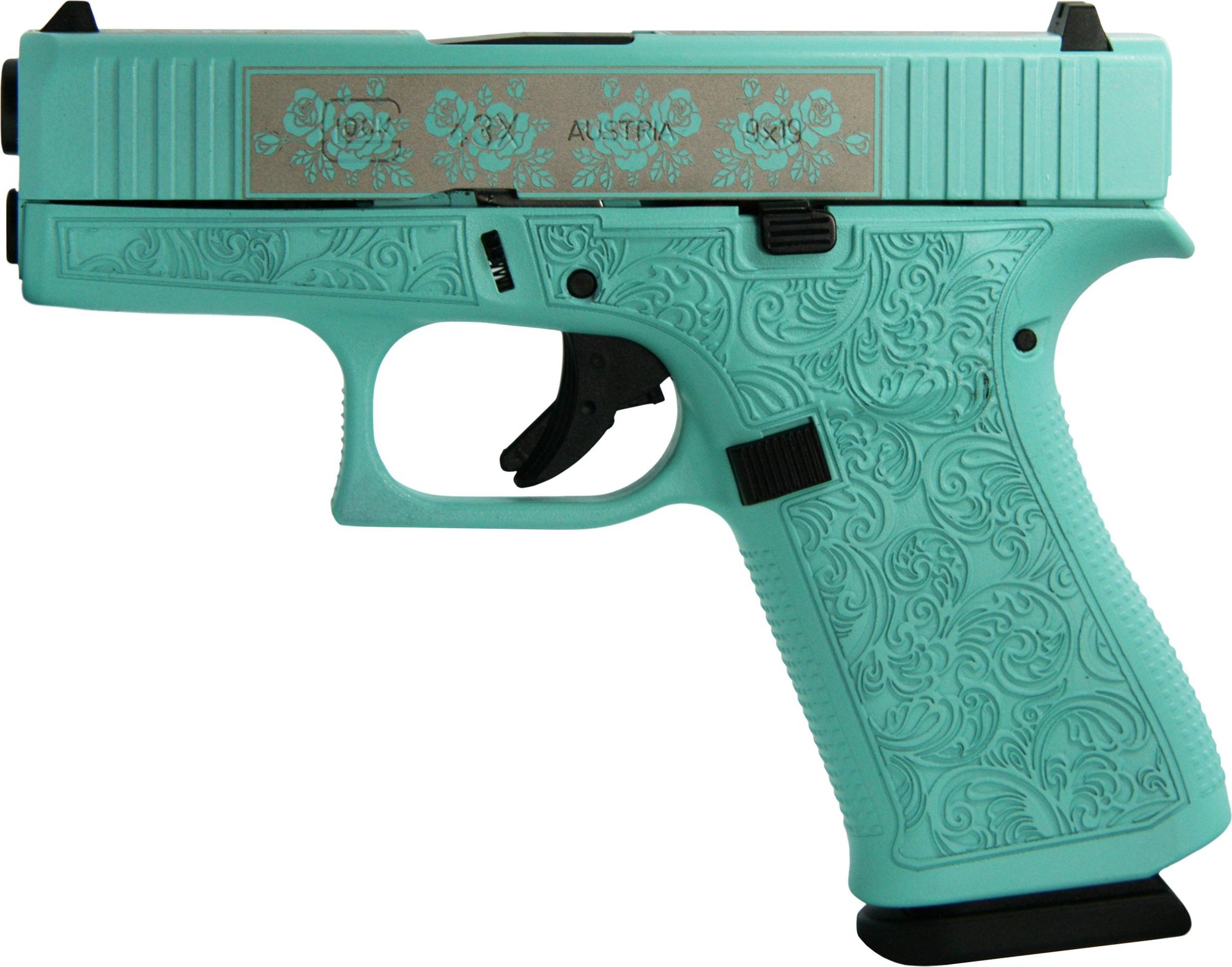 Glock GLOCK G43X 9mm 3.4" 10rd - Tiffany Blue