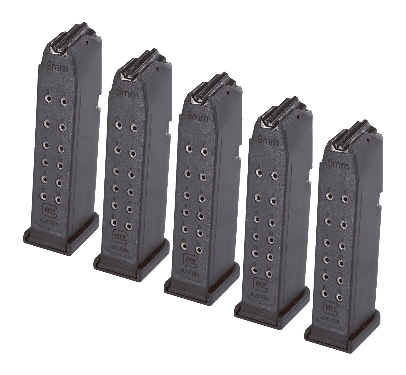 GLOCK G19 9mm Magazine 15rd 5 Pack