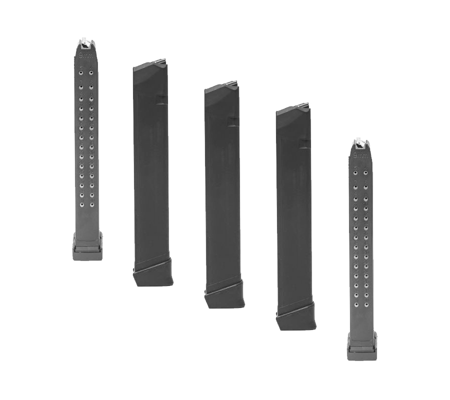 KCI USA KCI 33 Round Magazine for Glock 9mm Pistols - 5 Pack