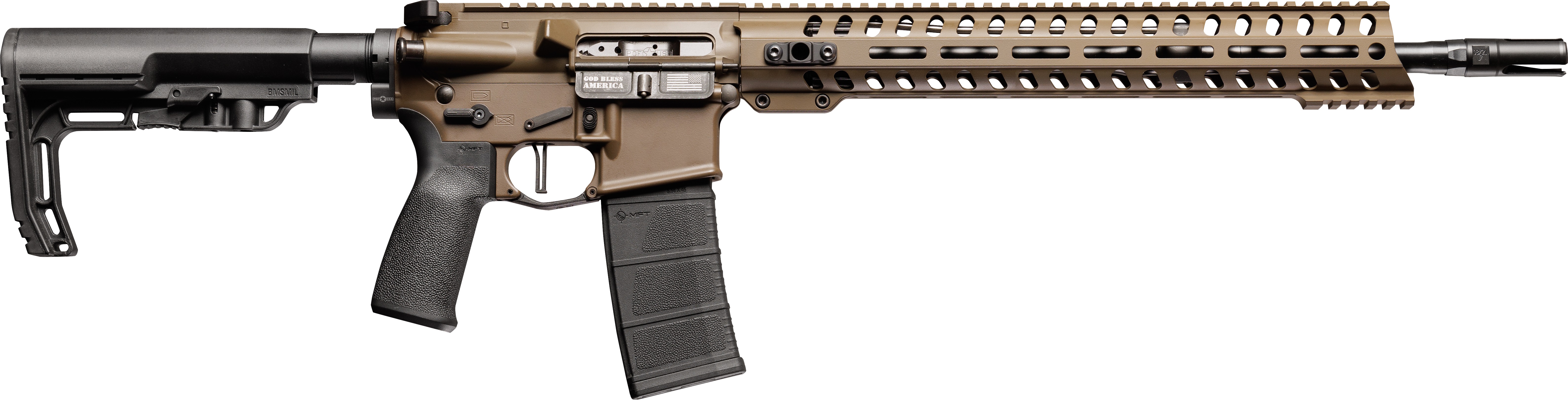 POF Minuteman 5.56 NATO 16.5" 30rd Semi-Auto AR15 Rifle - Black / Patriot Brown