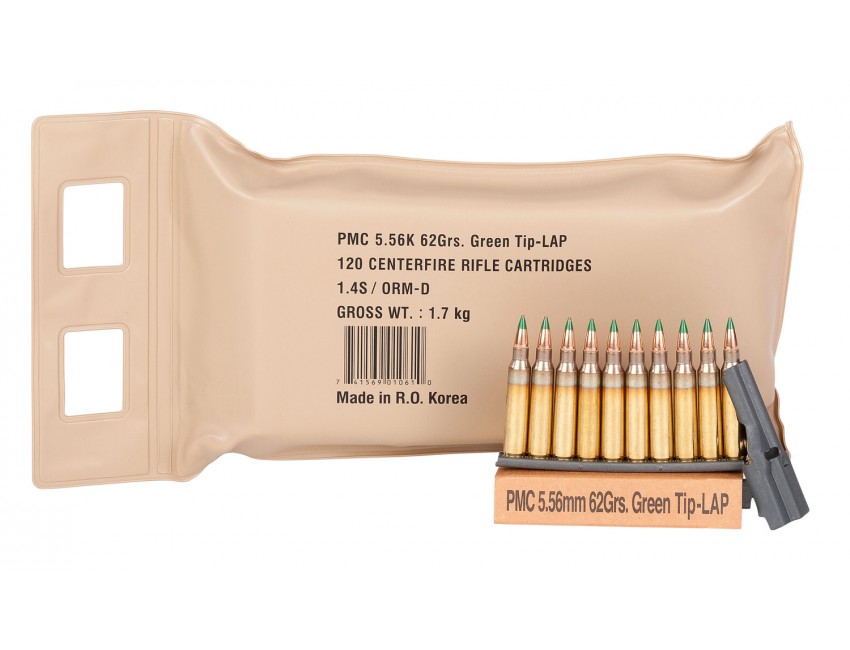 PMC Ammunition PMC 5.56x45mm NATO 62Gr Battle Pack LAP 120rd