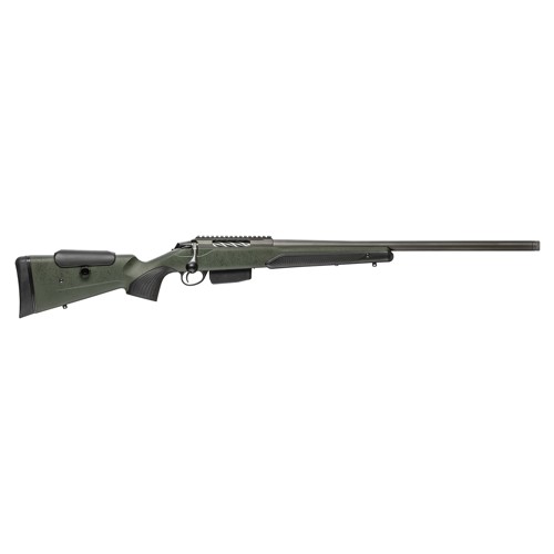 TIKKA T3x Super Varmint 7mm Rem Mag 237 51 Bolt Rifle w Threaded Heavy Barrel  Green  Tungsten