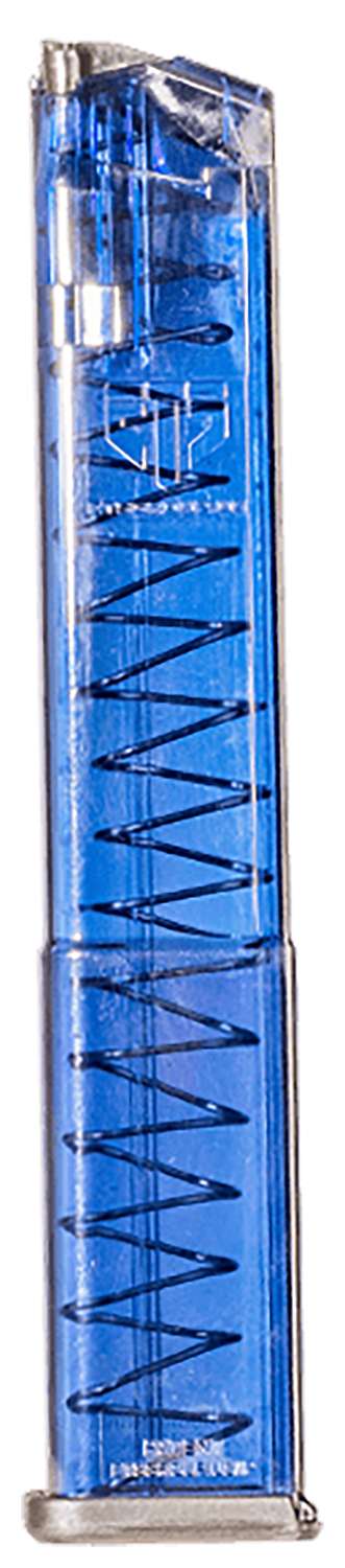 Elite Tactical Systems ETS Group GLK-18G2BLU Pistol Mags Clear Blue Extended with GEN2 Floor Plate 9mm 31rd Magazine - Fits Glock 34,17,26,19,45,19x,18