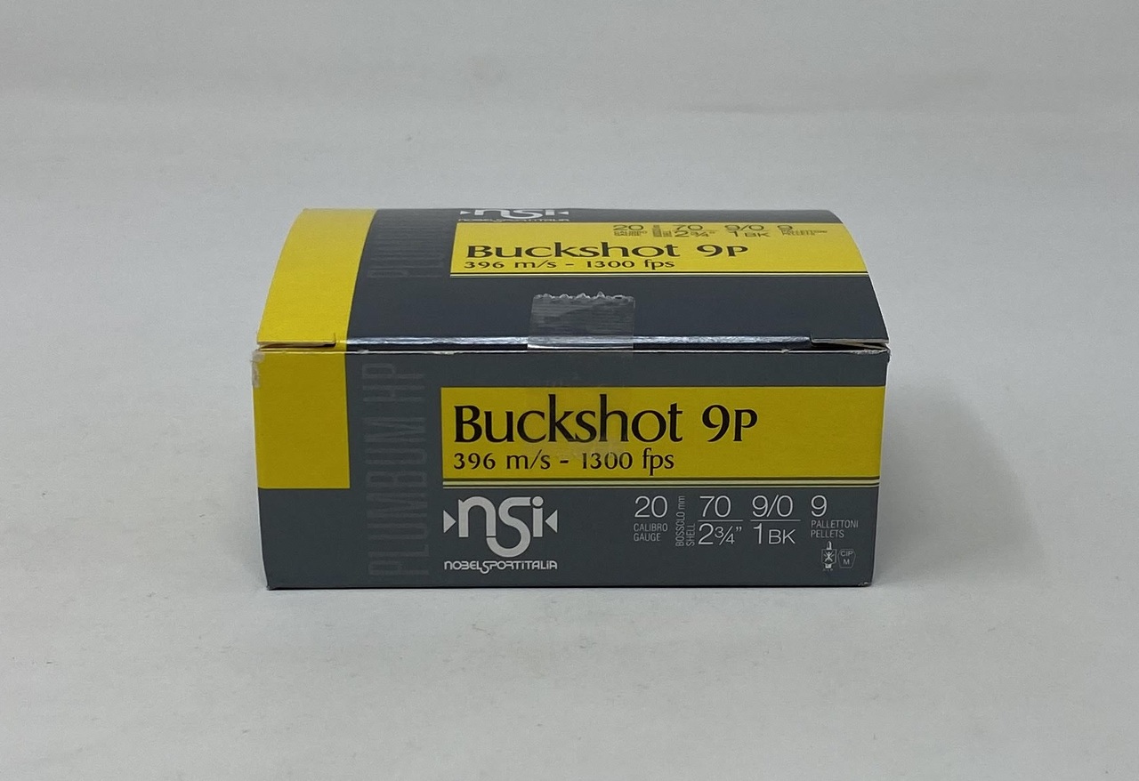 Nobel Sport Italia NOBEL AMMO 20Ga 2-3/4" Buckshot Law Enforcement 10rd