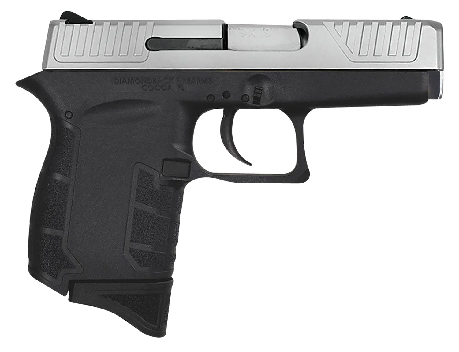 DIAMONDBACK FIREARMS DB9 G4 9mm 3.1" 6rd Pistol - Nickel / Black