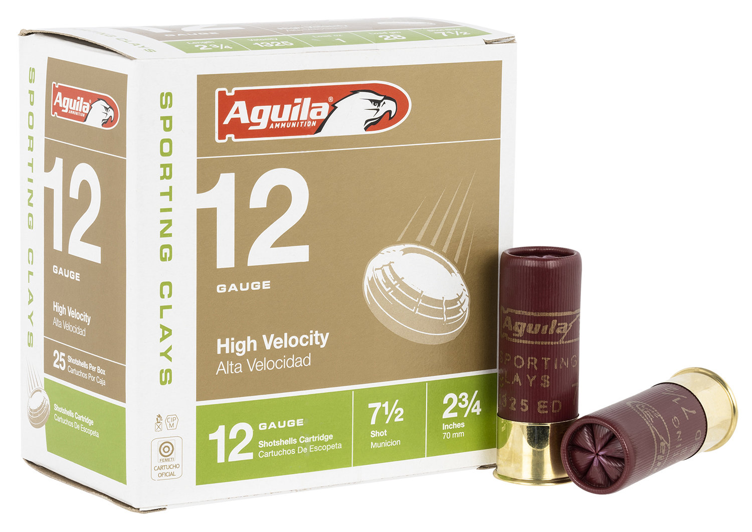Aguila AGUILA AMMO 12Ga Target Load High Vel 2.75" 1oz 7.5 Shot 25rd