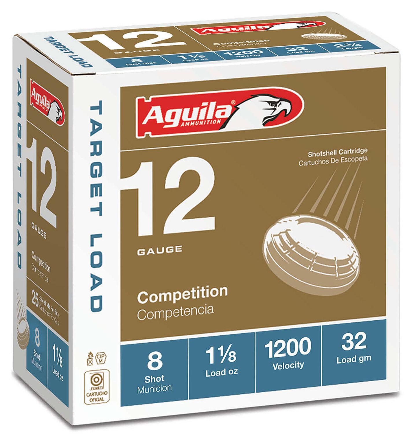 Aguila AGUILA AMMO 12Ga Target Load Std Vel 2.75" 1 18oz 8 Shot 25rd