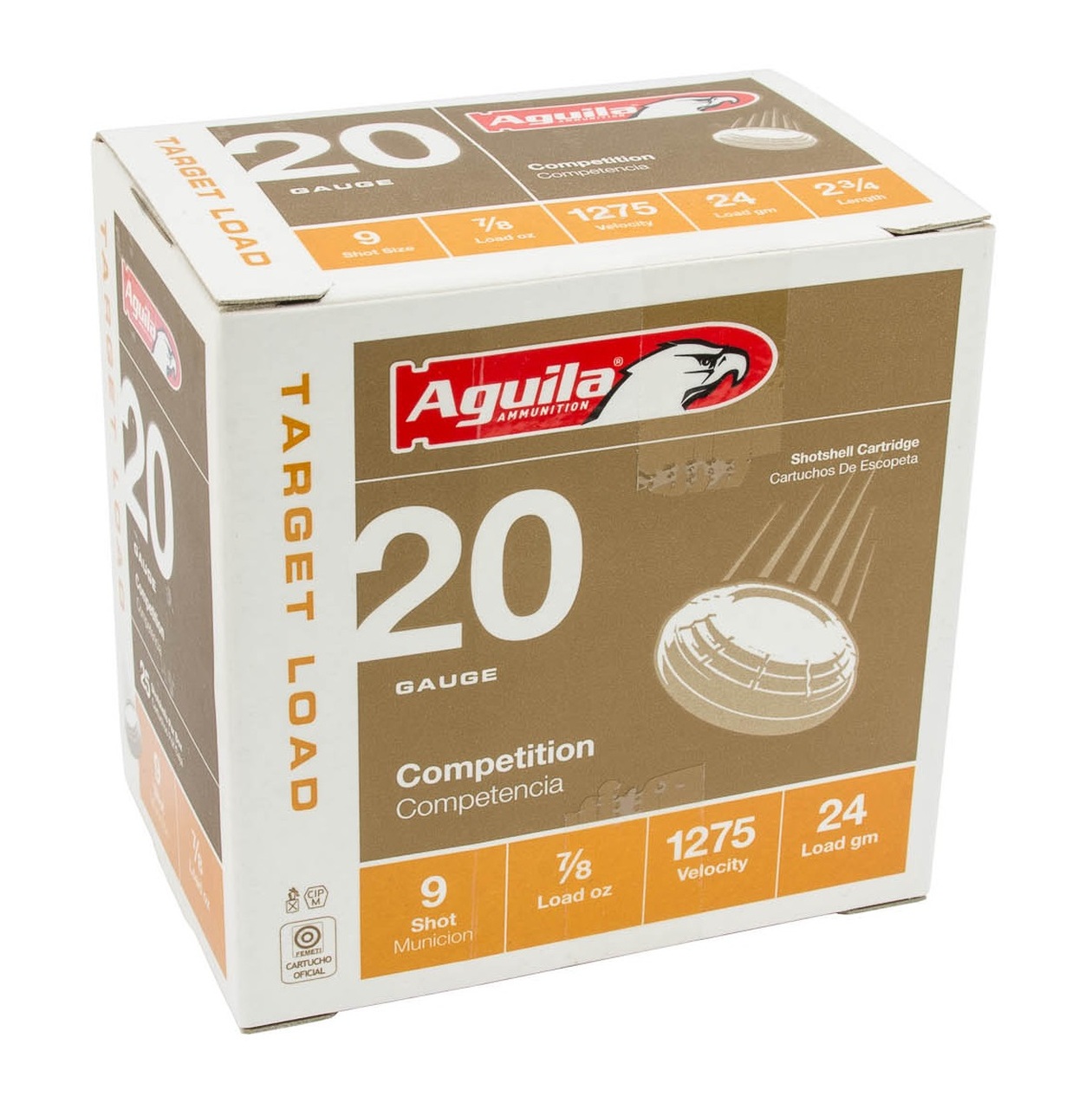 Aguila AGUILA AMMO 20Ga Target Load Std Vel 2.75" 78oz 9 Shot 25rd