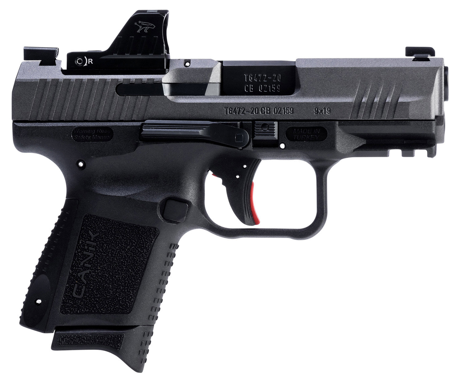 CANIK TP9 Elite Sub Compact 9mm 3.6" 12rd Pistol w/ MeCankic M01 Red Dot - Grey / Black