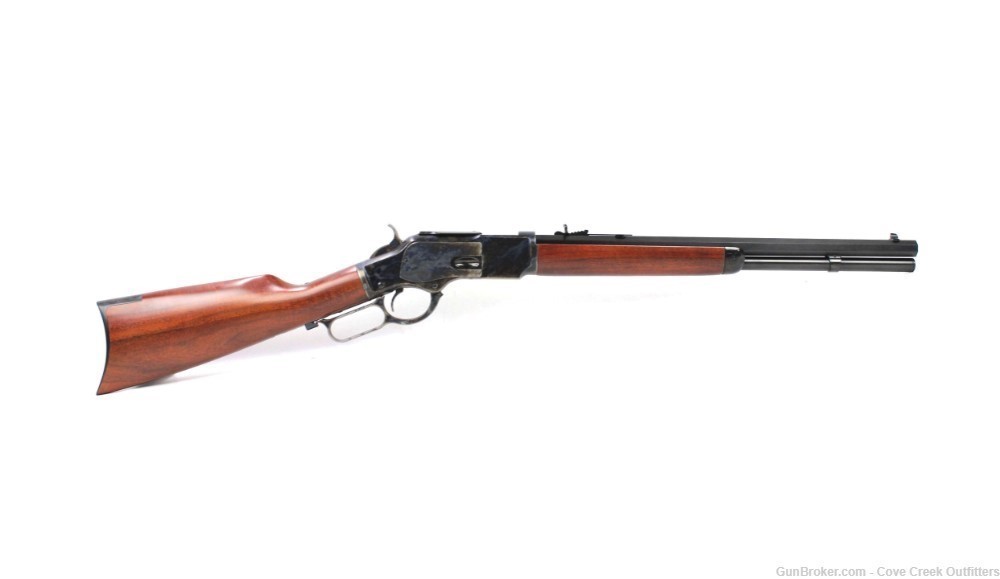 TAYLORS & COMPANY 1873 Trapper 45 LC 18" 10rd Lever Action - Blued / Walnut Straight Stock