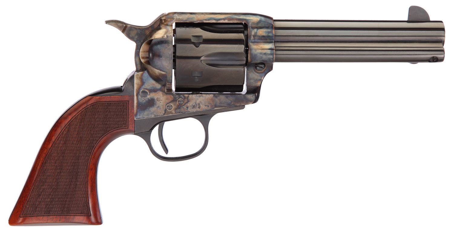 TAYLORS AND COMPANY Runnin' Iron 45 LC 4.75" 6rd Revolver - Case Hardened | Walnut