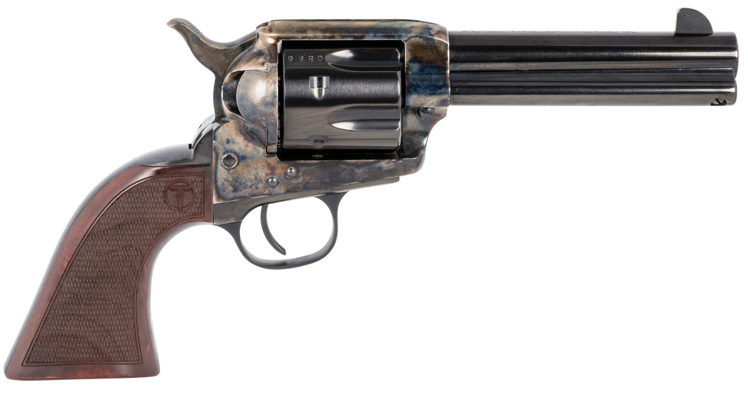 TAYLORS AND COMPANY Smoke Wagon 45 LC 4.75" 6rd Revolver - Case Hardened | Walnut