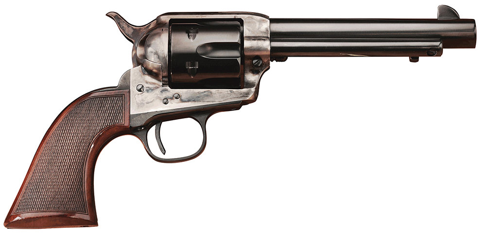 TAYLORS AND COMPANY Smoke Wagon 45 LC 4.75" 6rd Revolver - Case Hardened | Walnut
