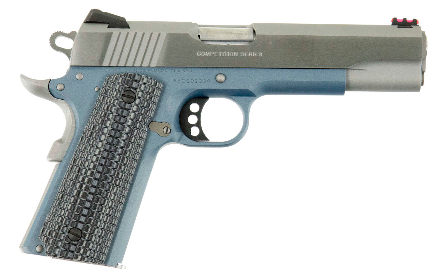 COLT Series 70 Competition 1911 9mm 5" 9+1 Pistol - Blue Titanium / Stainless w/ Grey G10 Grips