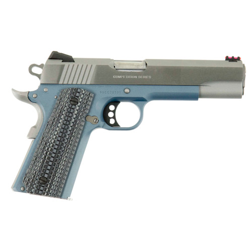 COLT Series 70 Competition 1911 9mm 5 91 Pistol  Blue Titanium  Stainless w Grey G10 Grips