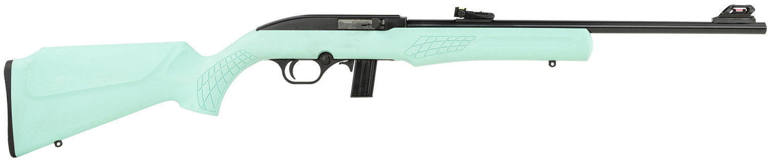 ROSSI RS22 22LR 18" 10rd Semi-Auto Pistol w/ Fiber Optic Sights - Black / Teal