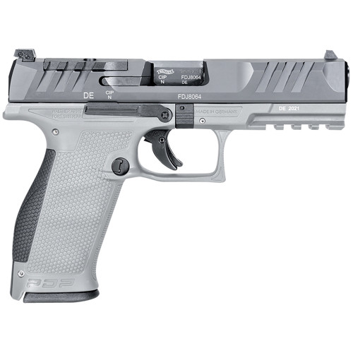 WALTHER ARMS PDP Full Size 9mm 45 18rd Optic Ready Pistol  Black  Grey