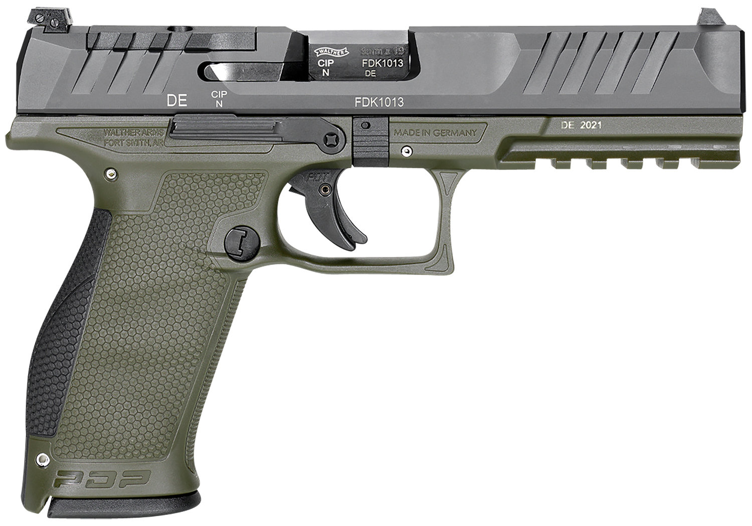 Walther PDP Green 9mm 4.5″ Barrel 18-Rounds Optics Ready