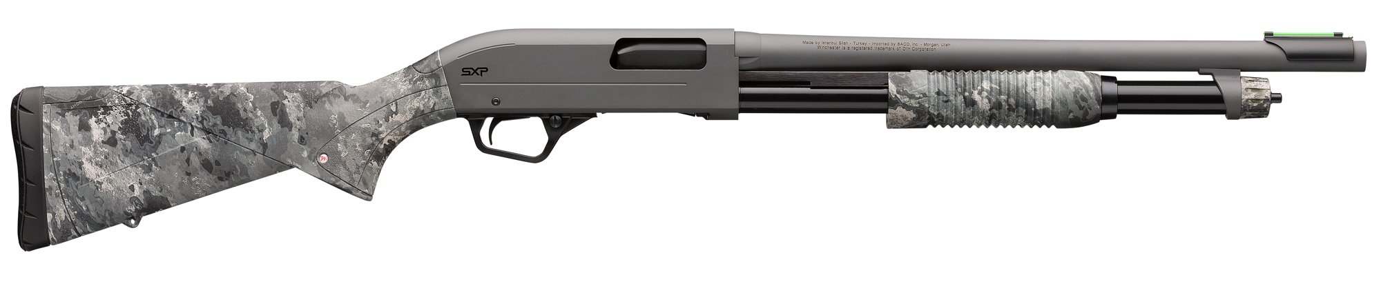 WINCHESTER SXP Hybrid Defender 12 Gauge 3" 18" 5rd Pump Shotgun - Tungsten / TrueTimber Midnight