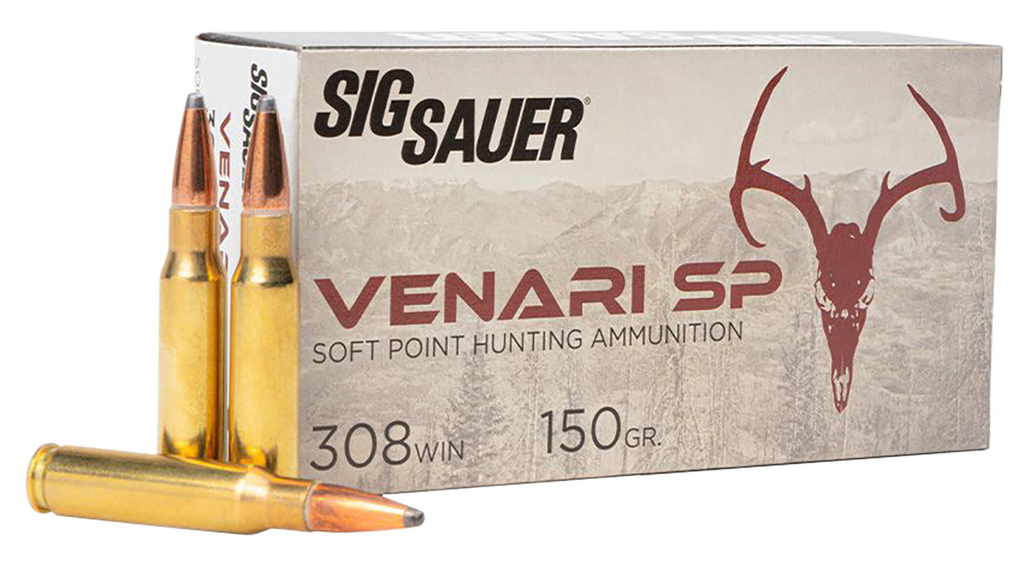 SIG SAUER AMMO, 308 WIN, 150GR, VENARI, SOFT POINT, BOX/20