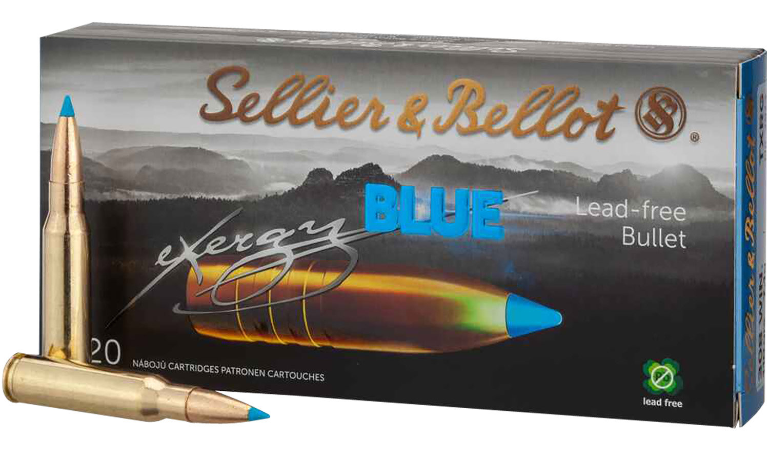 Sellier & Bellot S&B eXergy Blue Solid Copper 308 Win 165gr 20/RD