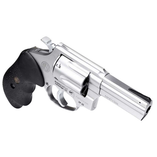 ROSSI RM64 357 Mag 4 6rd Revolver  High Gloss Stainless  Black Rubber Grips