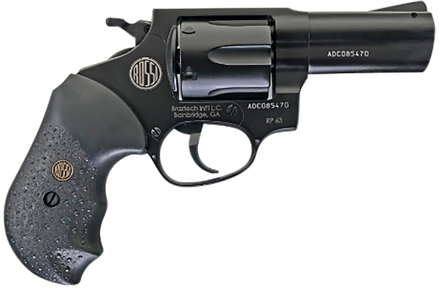ROSSI RP63 357 Mag / 38 Special 3" 6rd Revolver | Black + Rubber Grips