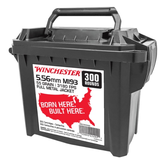 Winchester Repeating Arms Win Ammo 5.56x45 Case Of 900 55GR. FMJ 3EA. 300 Pack Cans