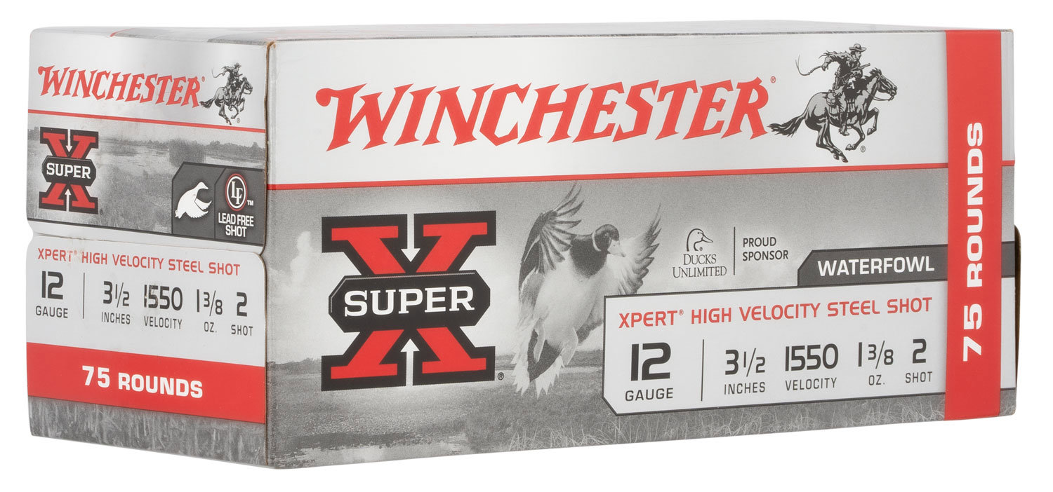 Winchester Repeating Arms Winchester Ammo Wex12L2Vp Super X Xpert High Velocity 12 Gauge 3.50 1 3 8 Oz 2 Shot 75 Bx 2 Cs Value Pack
