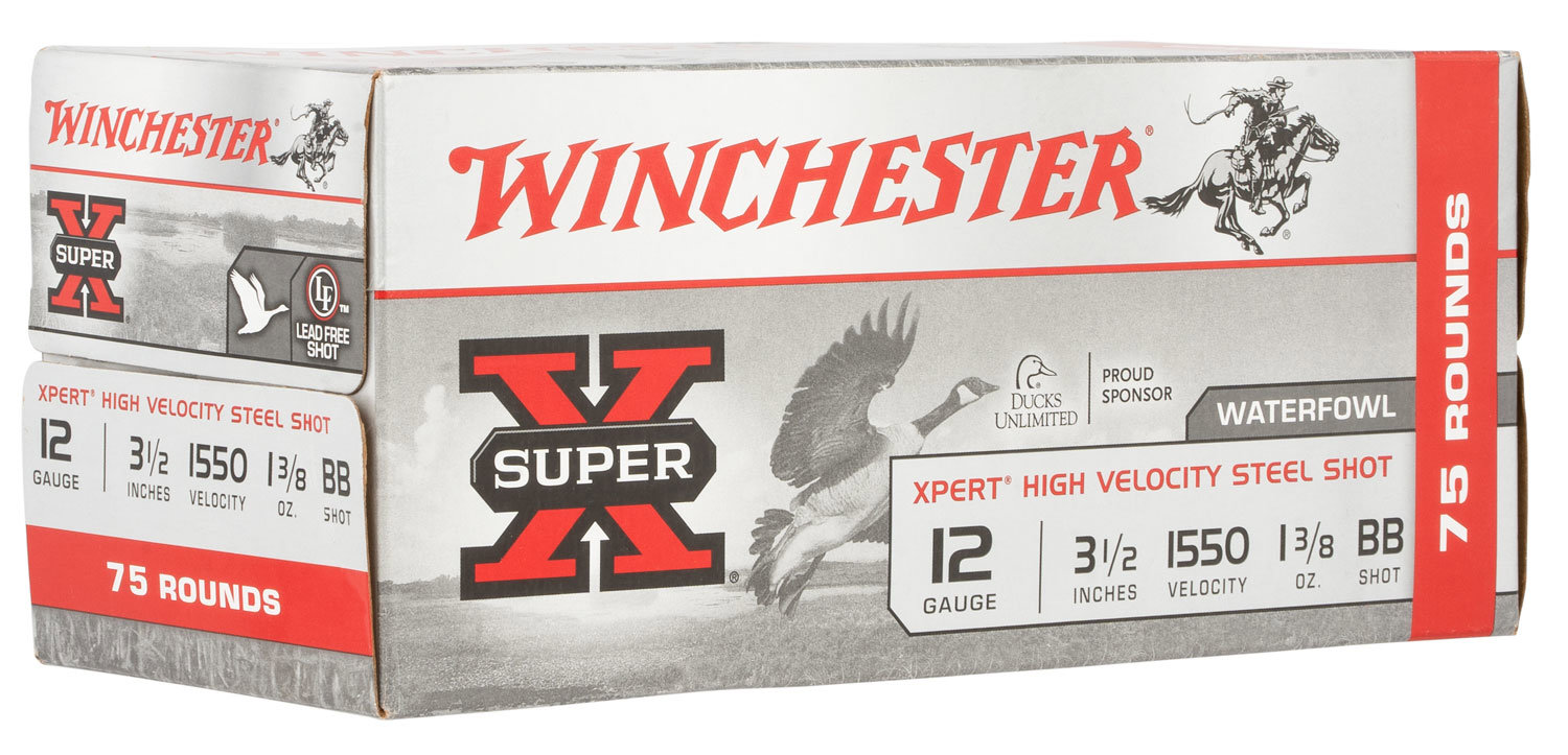 Winchester Repeating Arms Winchester Ammo Wex12Lbbvp Super X Xpert High Velocity 12 Gauge 3.5 1 3 8 Oz Bb Shot 75 Bx 5 Cs Value Pack