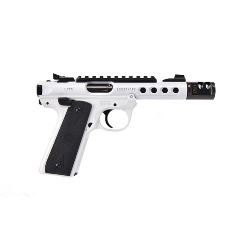 RUGER Mark IV 2245 Lite 22LR 44 10rd Pistol w Threaded Barrel  Storm Trooper White
