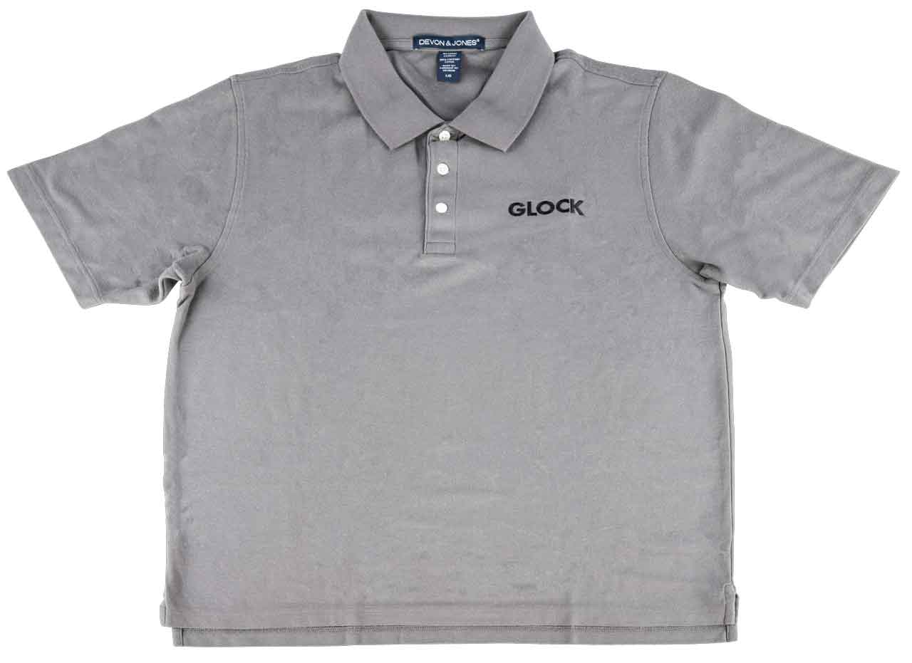 Glock GLOCK Classic Polo Gray Cotton Short Sleeve