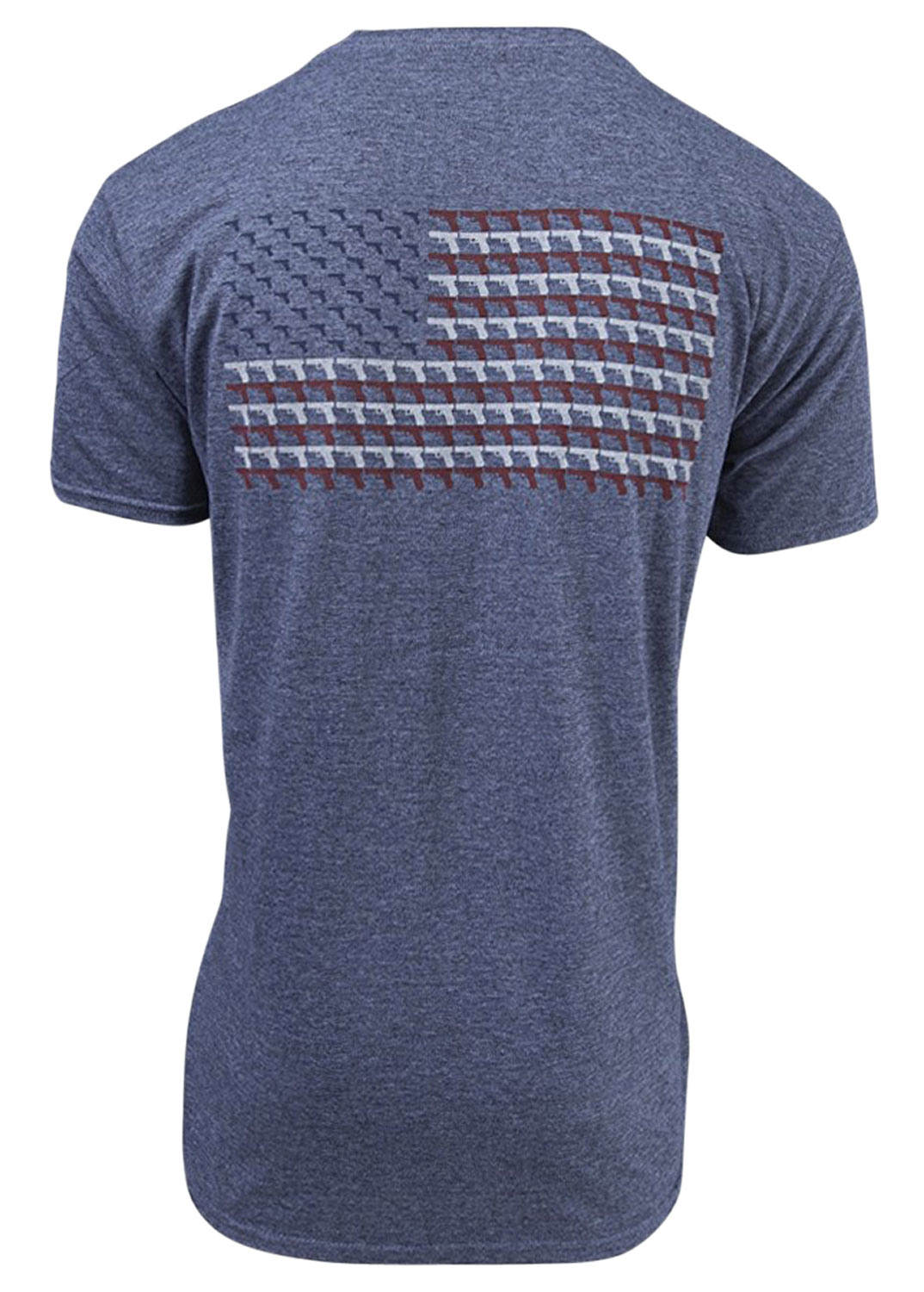 Glock GLOCK Pistol Flag Heather Navy Cotton Short Sleeve