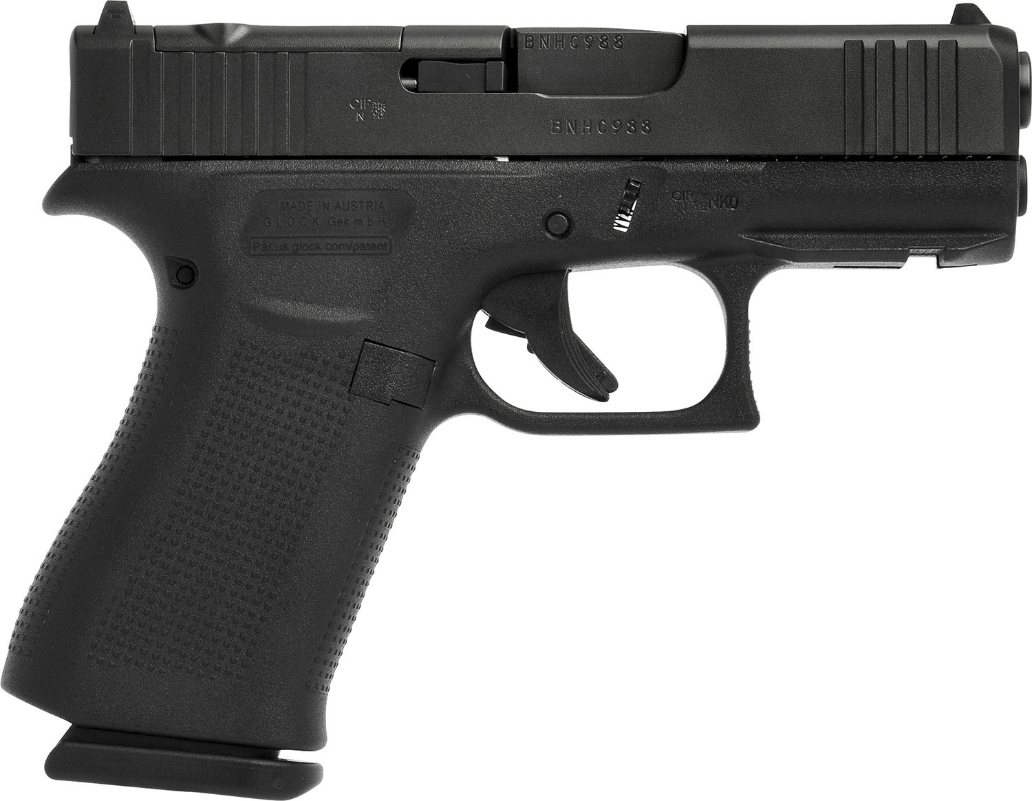 Glock GLOCK G43X MOS 9mm 3.41" 10rd Optic Ready Pistol - Black