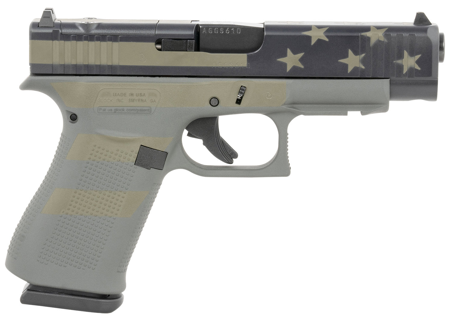 Glock GLOCK G48 MOS 9mm 4.17" 10rd Optic Ready Pistol - Operator Flag