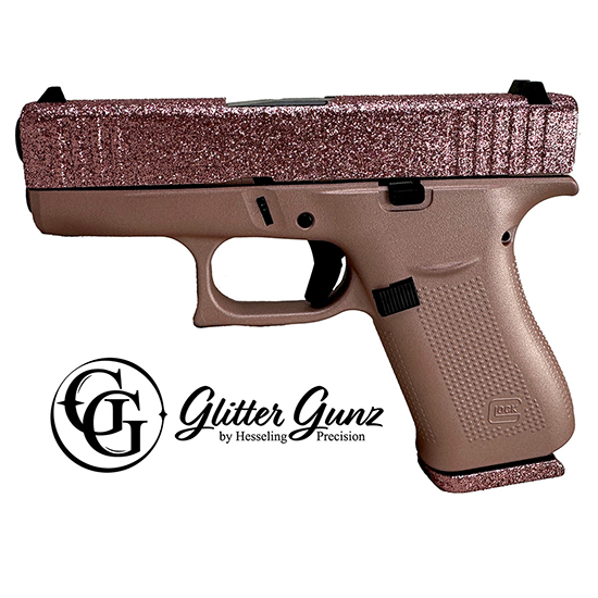Glock GLOCK G43X 9mm 3.4" 10rd Pistol | Rose Gold GlitterGunz